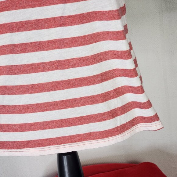 Fifth Sun Red White Stripe Blue Pocket with White Stars Poly Rayon Tank Top Sz L - Picture 6 of 16